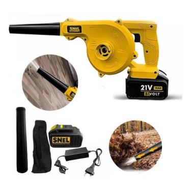 Imagem de Soprador De Folhas Bivolt A Bateria 21V - Snel Ferramentas, Amarelo, 2