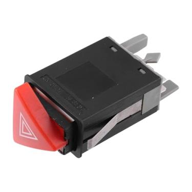 Imagem de KiBcsLic Interruptor de luz de emergência 1U0953235B Botão de interruptor de luz de emergência pisca-alerta preto para Octavia Substituição direta