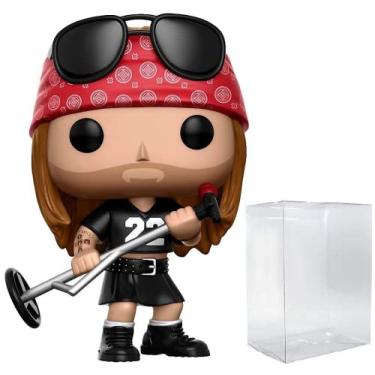 Imagem de Guns N' Roses - Axl Rose Funko Pop! Rocks boneco de vinil (pacote com capa protetora de caixa pop compatível), multicolorido, 9,5 cm
