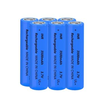 Imagem de Bateria recarregável Yuntunele 18650 3.7V 3500mAh 6 pacotes