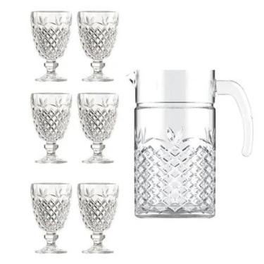 Imagem de Conjunto Jarra 1, 2L C 6 Taças 200ML Monza - casambiente