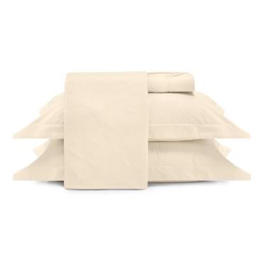 Imagem de Jogo Roupa de Cama Casal 100% Algodão 180 fios Teka Organic.