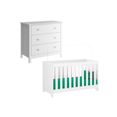 Imagem de Berço Multifuncional 3x1+ Cômoda Ditália 3 Gavetas BBI-51 Dm-219