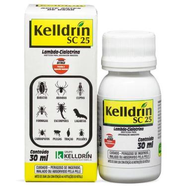 Imagem de Inseticida Kelldrin Sc 25 Mata Baratas Aranhas Escorpiões