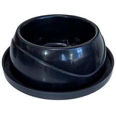 Imagem de Comedouro Gelado Pesado de Plástico P/Cães Alvorada 1200ml, Black