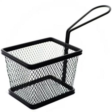 Imagem de Mini Cesta Retangular Para Alimentos Dynasty Fry Em Aço Inox Preto