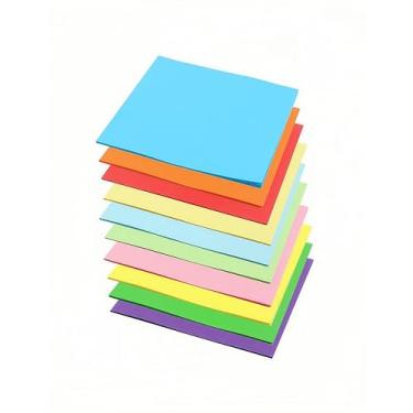 Imagem de Bepisof 100 folhas de papéis de cópia coloridos, papéis de construção de cores sortidas de 80 g/m², papel para impressora de 21 x 29,7 cm, papel origami para fazer cartões faça você mesmo, scrapbook