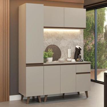 Imagem de Armário de Cozinha Compacta 160 cm Nice Madesa 01, Crema