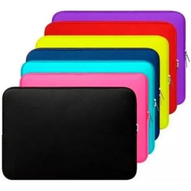Imagem de Capa Case Pasta Maleta Notebook Macbook Neoprene 15.6 (Preta, Rosa Pink, Azul Marinho e Vermelha).