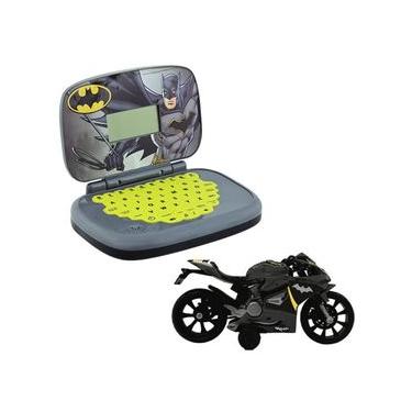 Imagem de Laptop Infantil Educativo Candide Batman Bilíngue + Moto À Fricção Batman Power Bike
