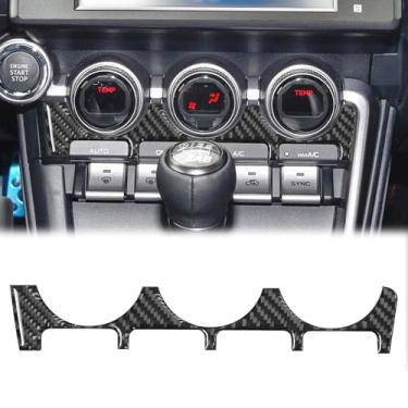 Imagem de SUNJIKA Compatível com console central de fibra de carbono para painel de ar condicionado acessórios interiores para Toyota GR86/Subaru BRZ acessórios 2024 2023 2022 (preto 1 peça inferior)
