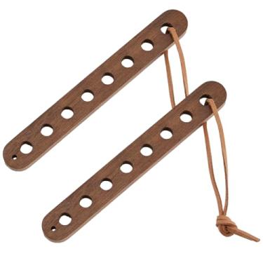 Imagem de SUPERFINDINGS 2 peças divisor de fio de madeira separador de tecelagem 30 cm cordão de camurça plana crochê fio organizador de fios de tricô para várias cores tricô e crochê