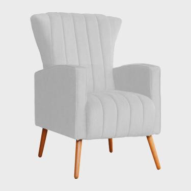 Imagem de Poltrona Decorativa Melinda Pés Palito Suede Cores - ds Estofados