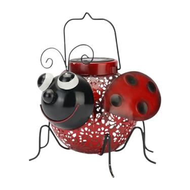 Imagem de ShengQuanHao Luz Solar de Jardim, Lâmpada de Besouro, Formato de Animal, Decorativa, Metal, Decoração para áreas Externas, Figura de Jardim para Decoração E