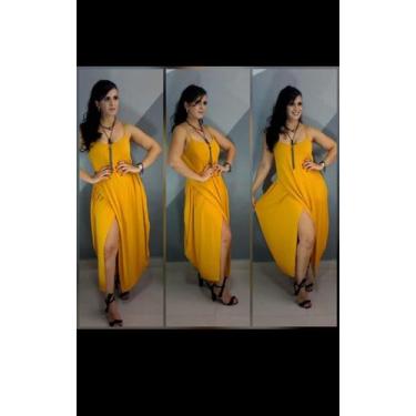 Imagem de Vestido Saruel envelope  sem  bolso - Neide modas, Mostarda, M