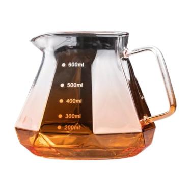 Imagem de MotiveTech Cafeteira Pour Filtro, Coador de Café de 600 Ml, Jarra de Vidro para Escritório, Laranja, Tamanho real