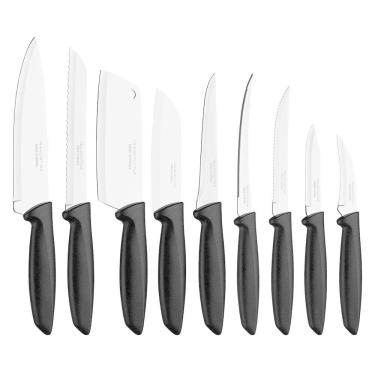 Imagem de Panela Wok 6L 36Cm + Conjunto Facas 9 Peças Tramontina