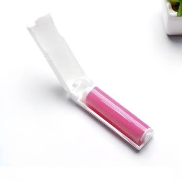 Imagem de Rolo Adesivo Tira Pelos Lavável Fiapos Poeira Retrátil Cor:Rosa - shop