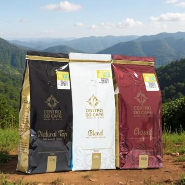 Imagem de Kit Cafés Especiais 500gr/Unidade | Classic + Blend + Natural Top | Centro do Café Carmo de Minas (Moído)