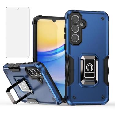 Imagem de Asuwish Capa de telefone para Samsung Galaxy S24 FE 5G com protetor de tela de vidro temperado e suporte de anel fino suporte híbrido rígido suporte robusto acessórios de célula S 24 EF AI S24FE 24S