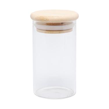 Imagem de Porta Mantimento Wolff De Vidro Com Tampa De Bambu 800Ml