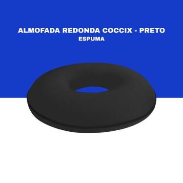 Imagem de Almofada espuma coccix redonda em poliamida fria preta - Aquasonus