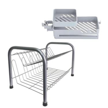 Imagem de Conjunto De Suporte De Pia Multiuso + Escorredor 13 Pratos - Evrodu, P