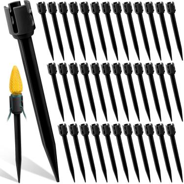 Imagem de 50 Estacas de Luz de Natal 19 cm Estacas Universais de Gramado para C7 C9 Luzes de Corda, Estacas de Chão, Luz de Natal, Estacas de Gramado para Jardim Externo, Quintal, Passarela