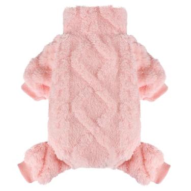 Imagem de Suéter de lã para cães, roupas de inverno para cães pequenos, meninas, meninos, pijamas quentes para cães, roupas para animais de estimação, macacões para cães