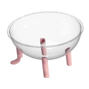 Imagem de Generic Cama para gatos Space Capsule, para dormir, centro de atividades resistente, suprimentos para animais de estimação, cúpula de acrílico, tigela, Rosa