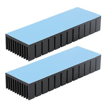 Imagem de Ymiko Afotos de Calor, Suspensão de Calor de Cobre 120x40x20mm Minquel de Eletrônico 2pcs Radador de Refrigeração de Alumínio Radador de Alumínio Kit Slotted Meting Kit de para Placas de Energia (#2)