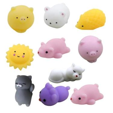 Imagem de 10pcs Cute Animal Toys Stress Relief Set Slow Rising Fidget Brinquedos