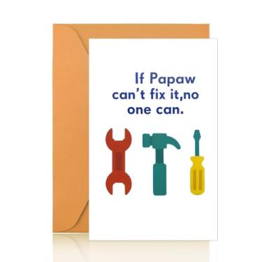 Imagem de Vale-presente de agradecimento para vovô vovô If Papaw Can't Fix It cartão para avô presentes de aniversário de Natal para papai appreciation presente de aposentadoria para cartões de aniversário