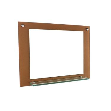 Imagem de Espelho Para Banheiro Com Prateleira 50Cm Rose Gold