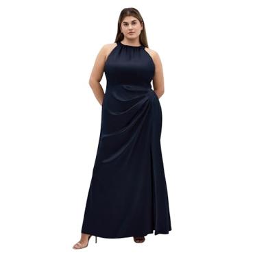 Imagem de City Chic Vestido longo feminino plus size - Celina, Azul marino, 58