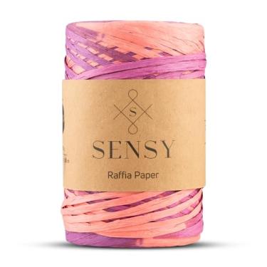 Imagem de Sensy Premium 317 jardas% 100% Papel Multicolorido Raffia Papel Artesanato Fita Fita Corda de Papel (409)