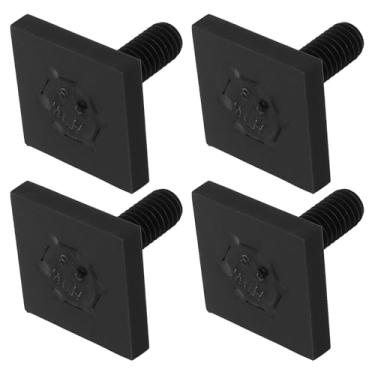 Imagem de Be In Your Mind 4 peças de porta-bagagens de parafuso em T para porta-bagagens 6 x 18 mm/20 x 20 x 4 mm, preto