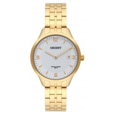 Imagem de Relógio Feminino Orient Dourado - Aço, 36mm, Branco