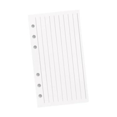 Imagem de oshhni Inserções de diário de papel refil A6, folhas soltas grossas, 6 argolas para fichário A6, planejadores pessoais, registros de reuniões, diários de, Linha Vertical