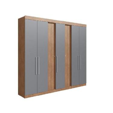 Imagem de Guarda-Roupa Milão 7 Portas 2 Gavetas 2 Cabideiros - Casajá, FREIJO/CI