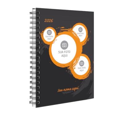 Imagem de Agenda 2026 Planner Semanal Personalizada Com 11 Fotos Preta