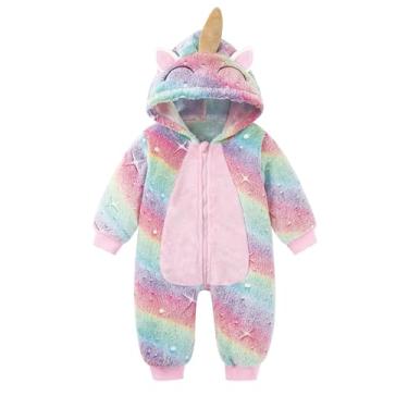 Imagem de Unisex Toddler Baby Animal Costume Halloween Dress Up Outfits for Baby Boys Girls Cartoon Hooded Romper Jumpsuit 3-6 Months