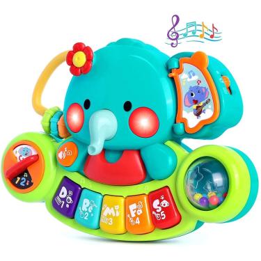 Imagem de Piano Bebê Elefante Luz Música 6-12 Meses