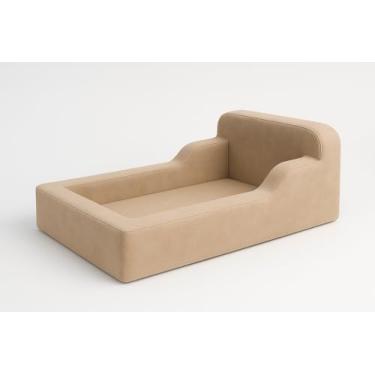 Imagem de Cama Infantil Montessoriana Bege 100% Espuma, com colchão embutido 0,88 x 1,88 Altura de 40 cm