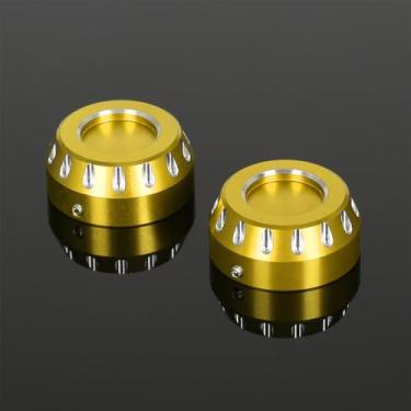 Imagem de Tampa superior do garfo dianteiro do macaco compatível com Monkey 125 Dax 125 Grom125 MSX125/SF Todos os anos Escultura 3D Acessórios de motocicleta Tampa de cabeça do eixo do garfo (ouro)