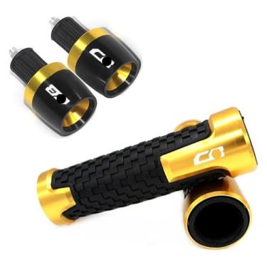 Imagem de Punhos de guidão de motocicleta, extremidades de barra, tampão compatível com CB125R CB150R CB190R CB250R CB300R CB400 CB500X CB500R (B-amarelo)