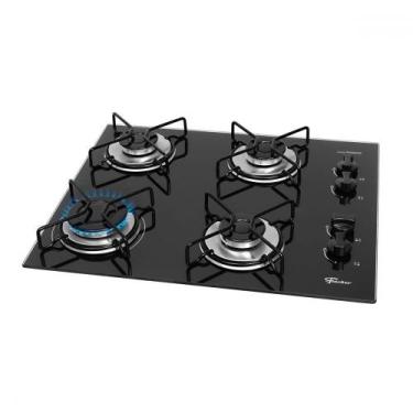 Imagem de Cooktop 4 Bocas Fit Line com Trempe Aramado e Vidro Preto 36350 - Fisc