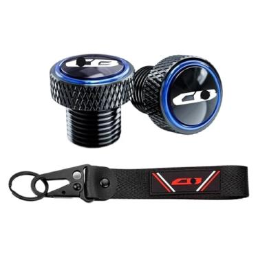 Imagem de BYYINGSUS Chaveiro de motocicleta parafuso de tampa do furo do espelho traseiro compatível com CB650R CB650F CB500F CB500X CB1000R Cb400 CB600F CB 650R (1 conjunto azul)