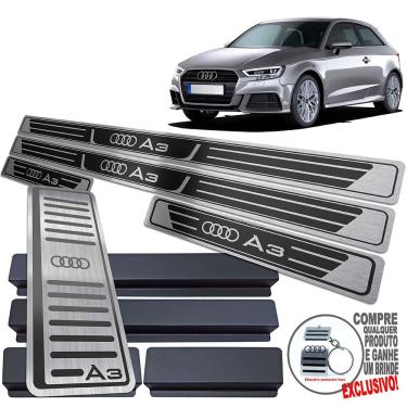 Imagem de Descanso + Soleira Audi A3 2017 A 2021 Preto Alto Relevo