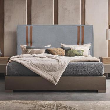 Imagem de Cabeceira Casal 140cm Luna Estofada Bouclê Madeira Maciça Reforçada Qu